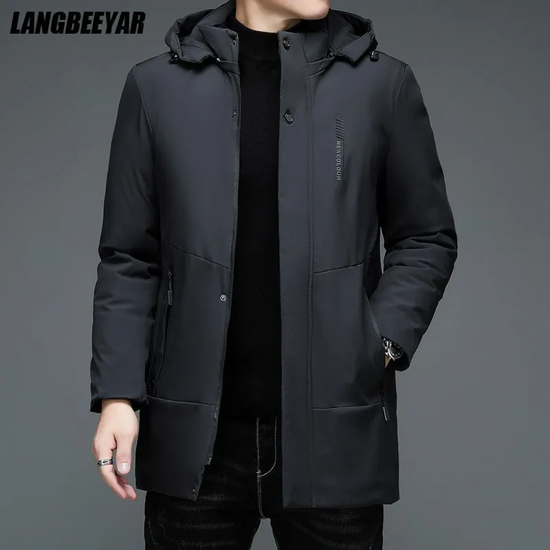 Top Quality Warm Thick Winter New Brand Casual Fashion Mens Parka