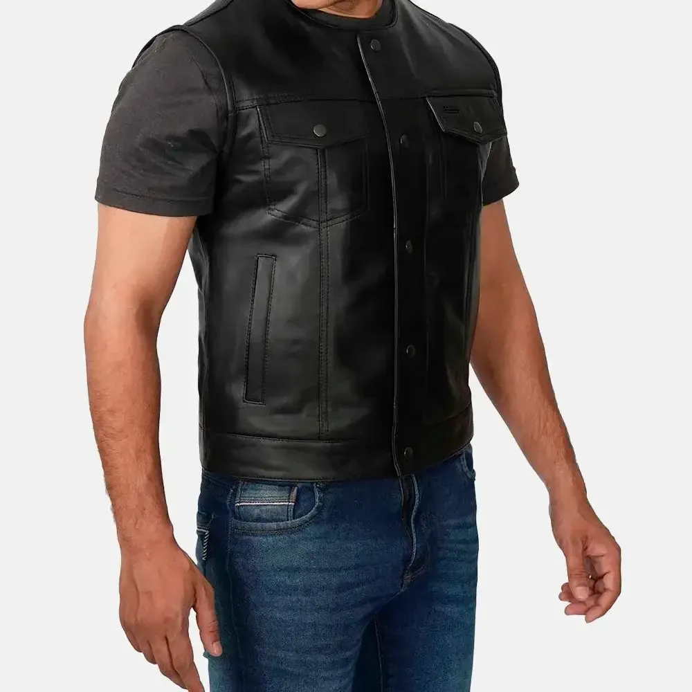 Urbanite Western Mens Leather Vest