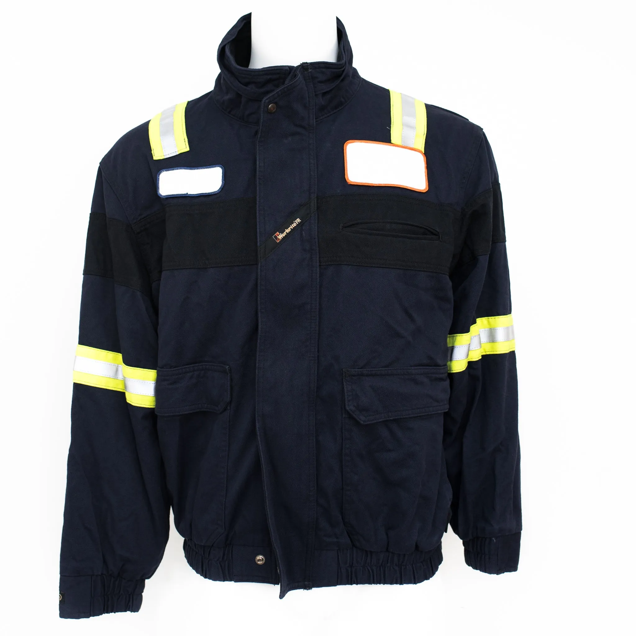 Used Flame Resistant Hi-Visibility Work Coat Non-Insulated