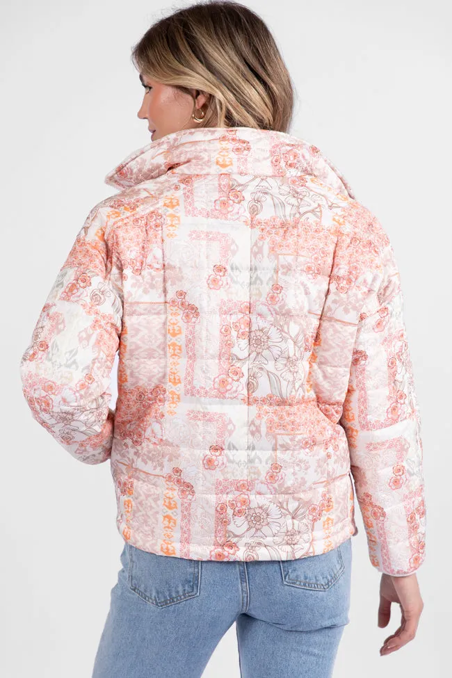 Vail Valley Pink Multi Patch Floral Quilted Zip Up Jacket SALE