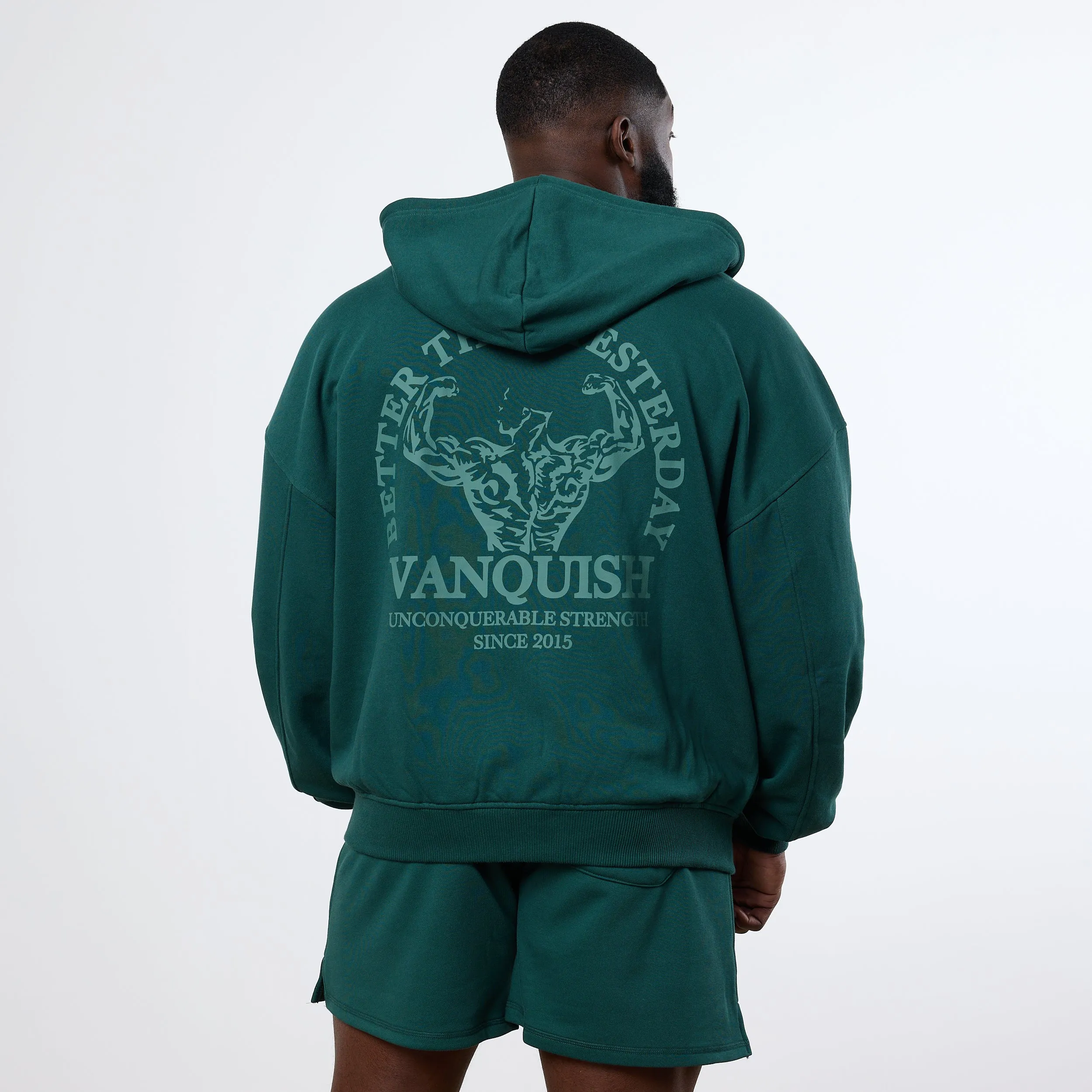 Vanquish Forest Green Unconquerable Strength Full Zip Hoodie