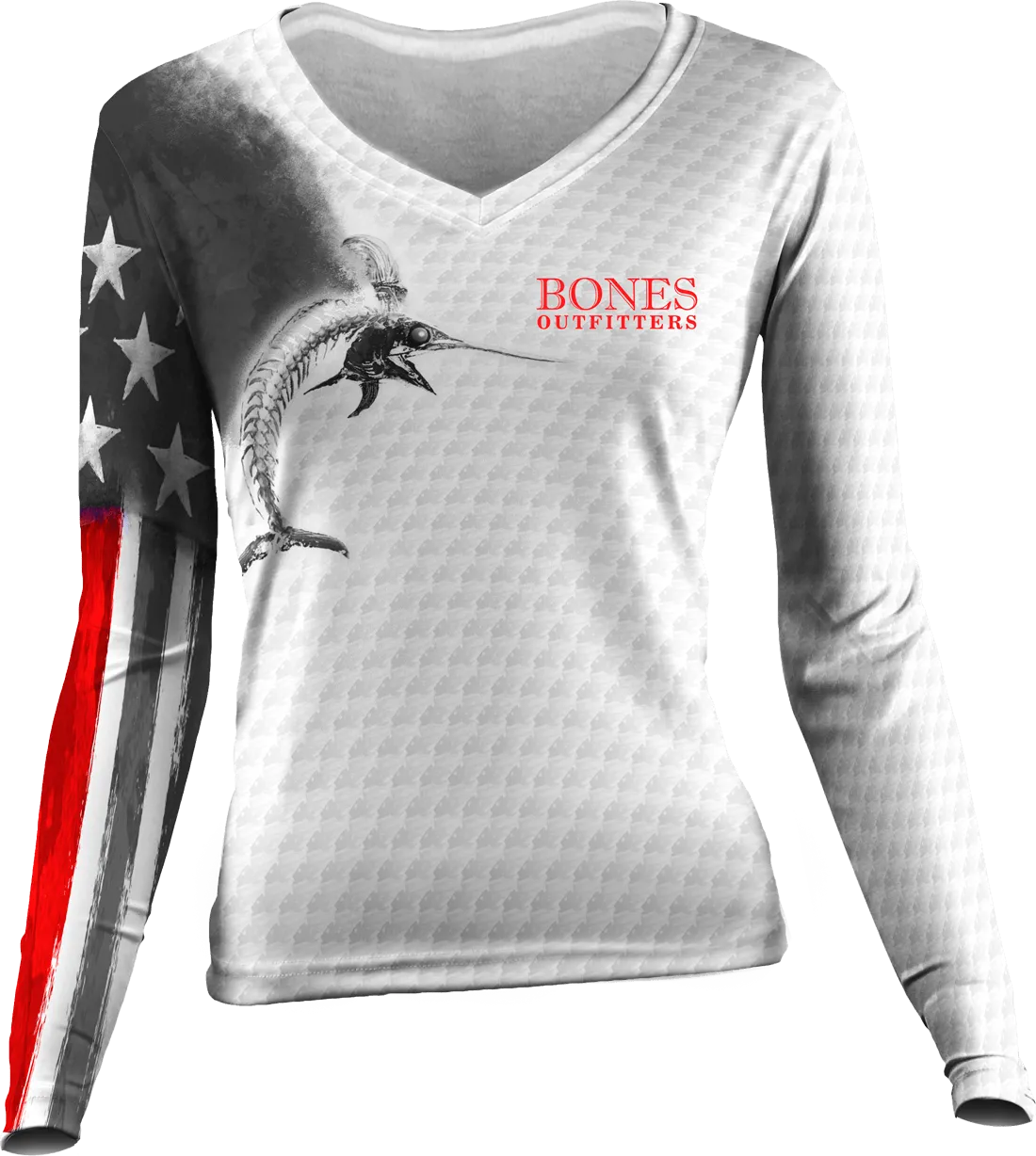 Womens Billfish Stars & Stripes Long Sleeve