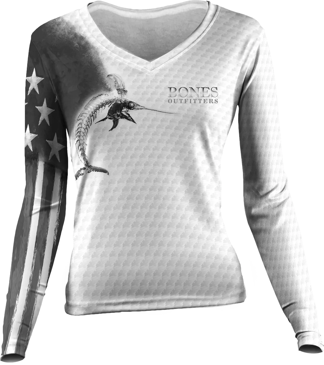 Womens Billfish Stars & Stripes Long Sleeve